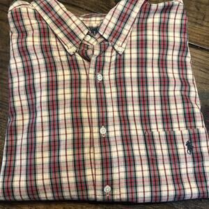 Ralph Lauren Men's XXL Big‎ Shirt Red Green Brown Plaid Button Down Long Sleeve